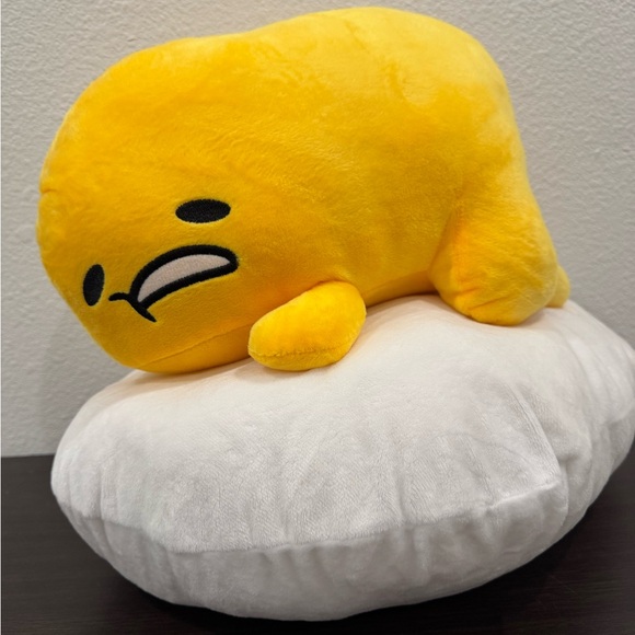Pillow The Lazy Egg Plush 14” Gudetama Lazy Egg Plush Stuffed Yolk